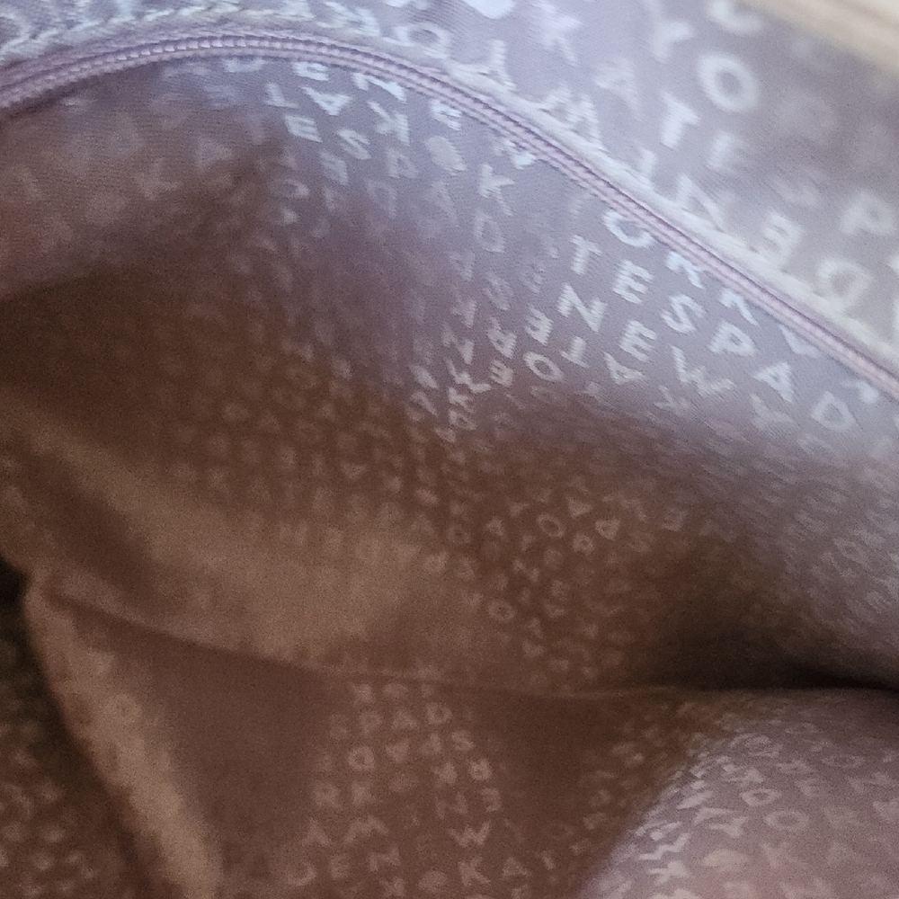 Kate Spade Rose Gold Glitter Tote Bow Black Handles Sparkly Shopper Bag - Picture 13 of 16